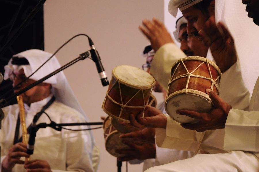 Performers beating the tambourine - (Credits Wafy)