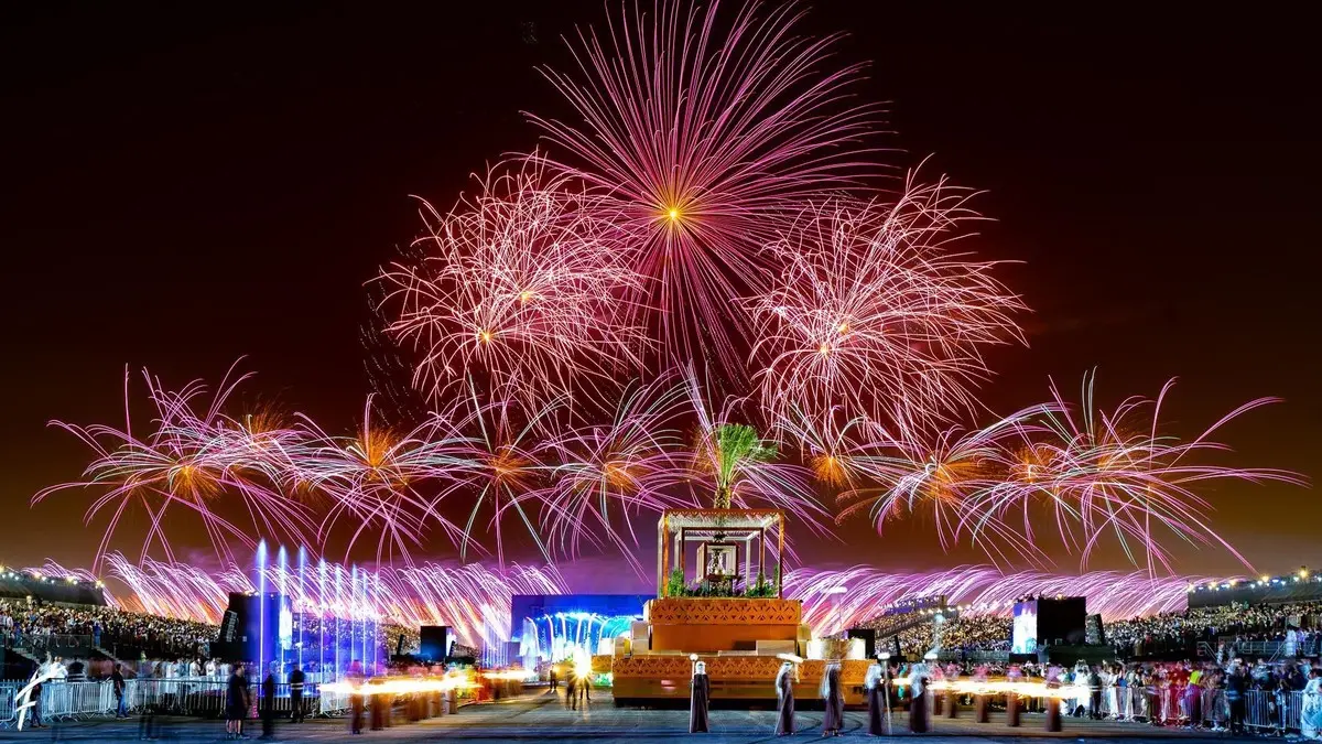 Celebratory fireworks in Jeddah - (Credits Al Arabiya)