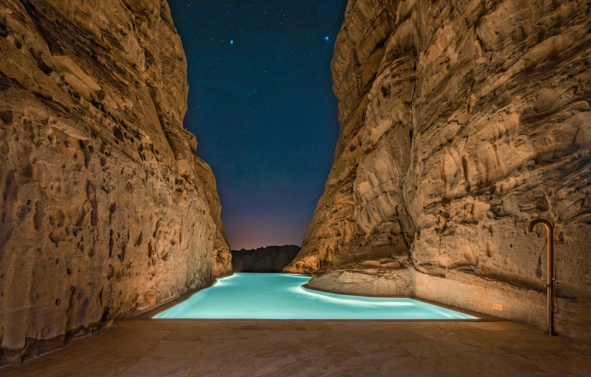 Naturally treated rock pool at the Banyan Tree Spa in AlUla, Saudi Arabia - (Credits Spa Business)