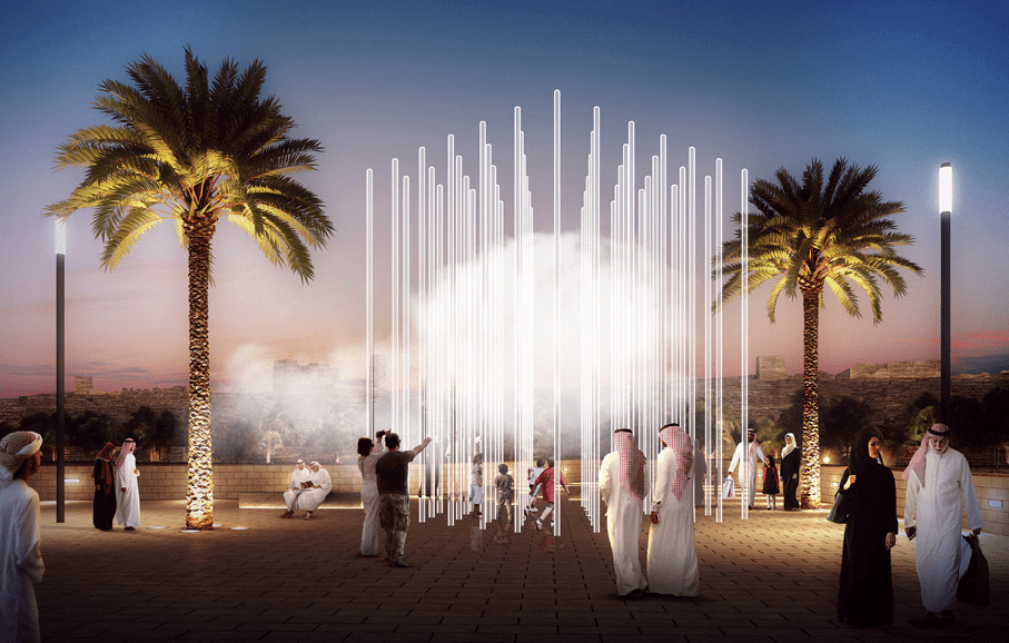 People around a public art installation in Riyadh - (Credit Gems of Arabia)