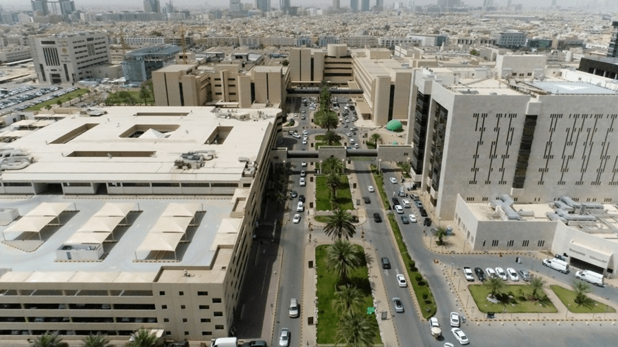An aerial view of King Fahad Medical City - (Credits Wasalt)