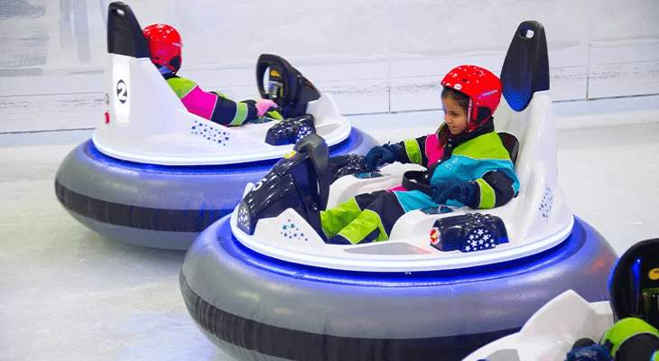 From sledding slopes to snowball fights, it’s winter fun all year round. A perfect indoor adventure for kids and families in Riyadh. – (Credits: Ootlah)
