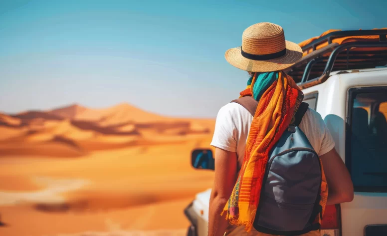 Expat visiting Saudi desert